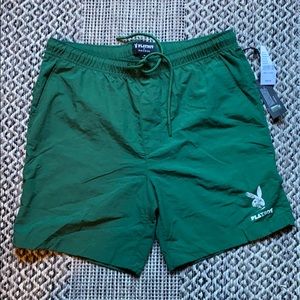 Green Nylon Shorts